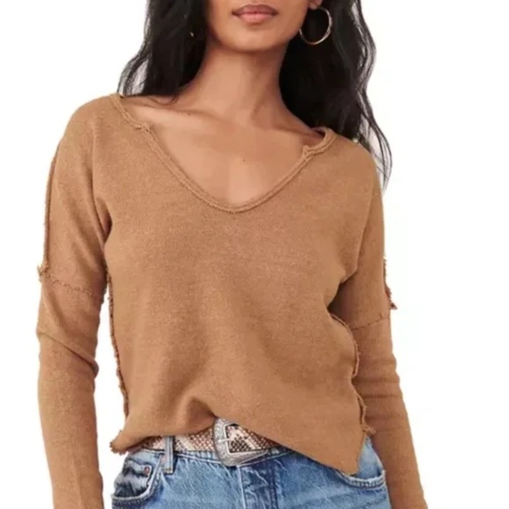 NWOT Free People Come & Get it Sweater in Brown
